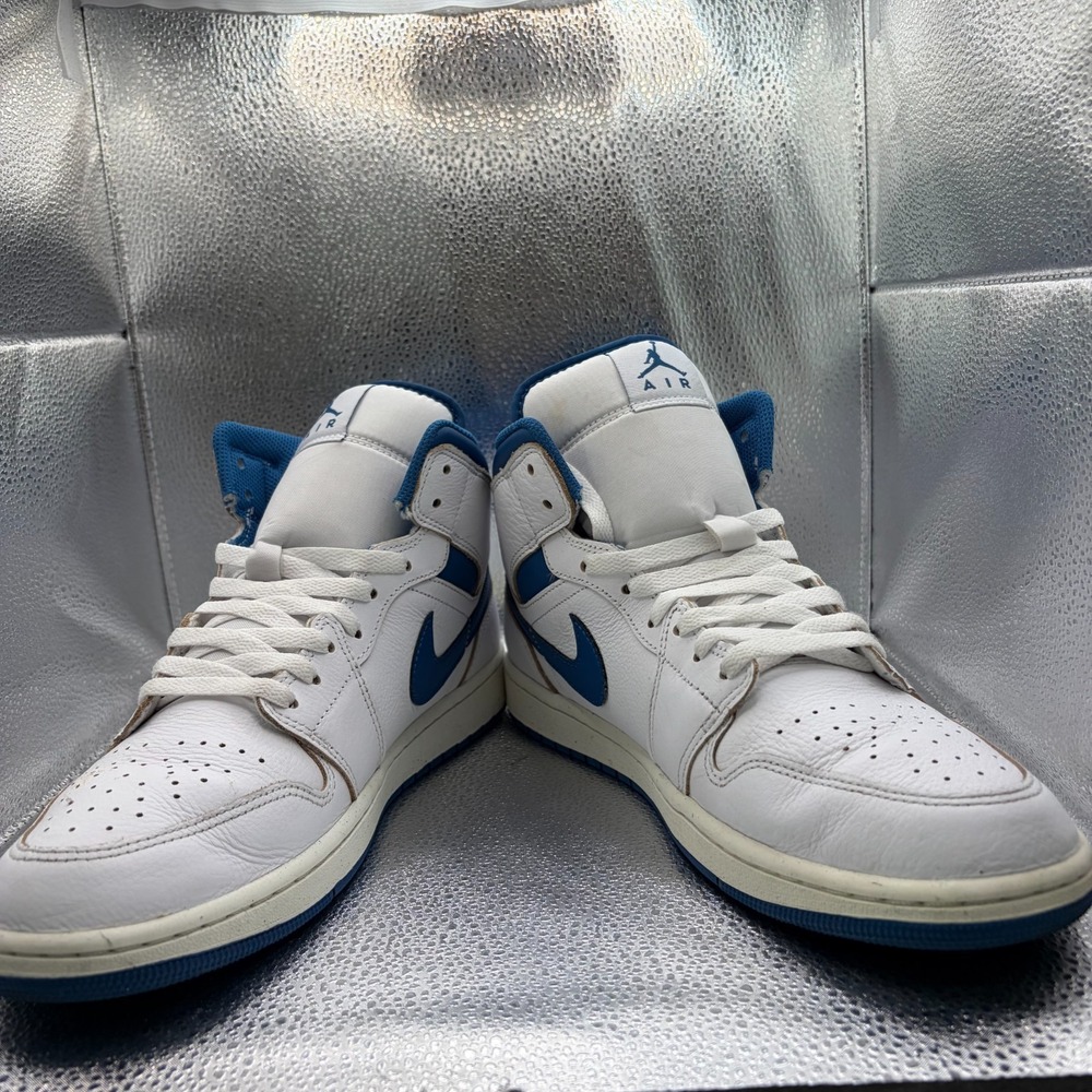 Size 11 Nike Air Jordan 1 Mid SE Industrial Blue White Mens Shoes FN5215-141 - Picture 4 of 12